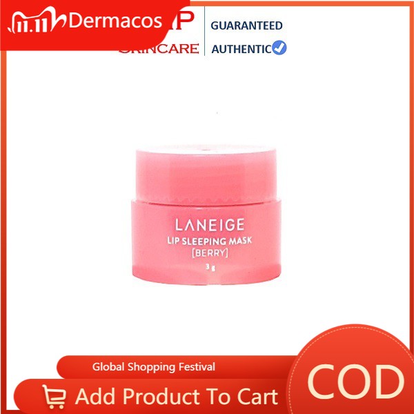 Ready Stock [ New Model ] Laneige Lip Sleeping Mask Minisize Lip Sleeping Mask 3g COD Efero ZOZU Lip mask