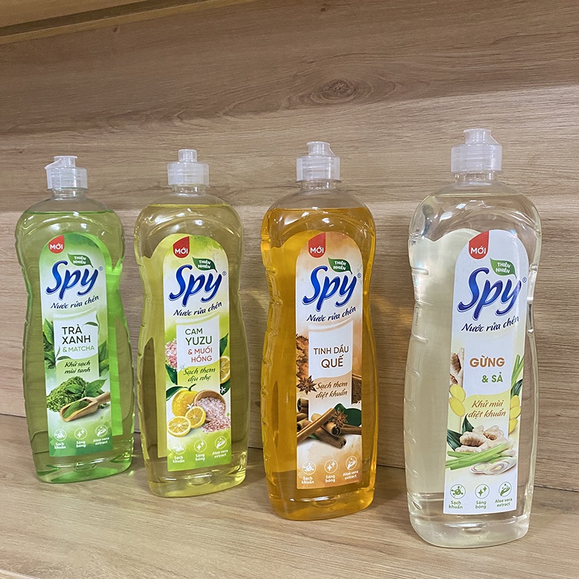 Nước rửa chén bát SPY hương Gừng Sả 760ml thiên nhiên