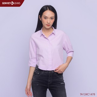 Áo sơ mi dài tay nữ TA124C1478 GENVIET JEANS
