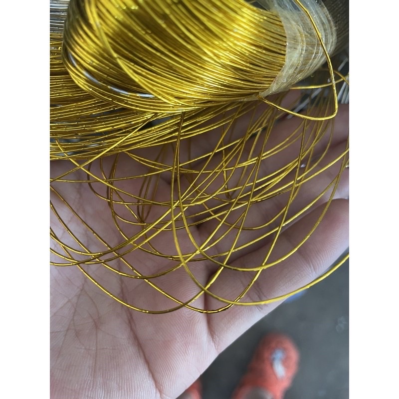1kg cành kẽm mạ xi vàng-làm hoa,làm cành vàng lá ngọc, cây kim tiền