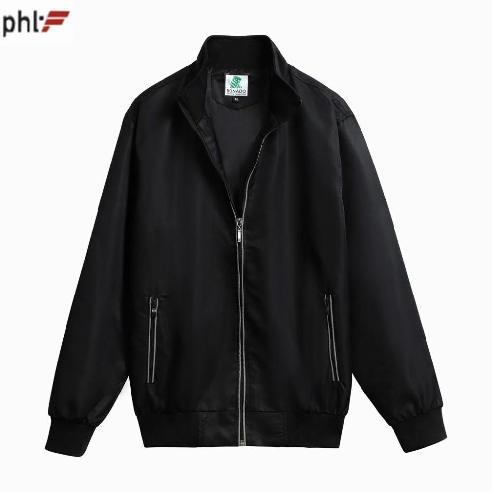 Áo khoác dù 2 lớp cao cấp phối viền dạ quang tgtg AN78 Màu đen