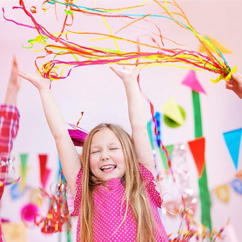 Đồ chơi ném giấy ảo thuật dạng sợi trang trí sinh nhật, tiệc cưới, party, khai trương, kỉ yếu