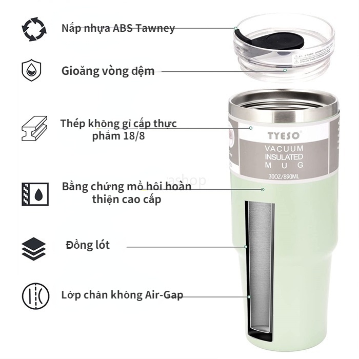 Cốc giữ nhiệt ILIKEFE Tyeso 600-890ml tiện lợi