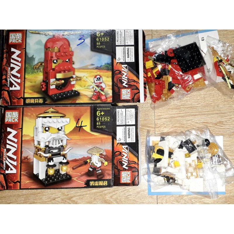 Lắp ráp 1 hộp LegoNinja Lò luyện võ Ninja 61052 có nhiều chi tiết bằng nhựa