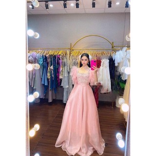 MARiVAN-ĐẦM MAXI TAY LOE CỔ VUÔNG