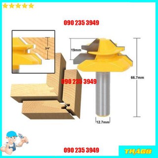 Mũi phay ghép góc vuông mũi soi ghép ván gỗ hộc kéo tủ 45 90 độ QE028