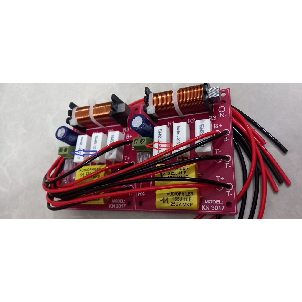 Mạch phân tần loa 1 bass 2 treble