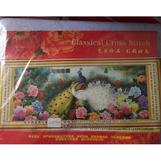 Freeship 99k TQ_Tranh thêu vợ chồng công 1m97