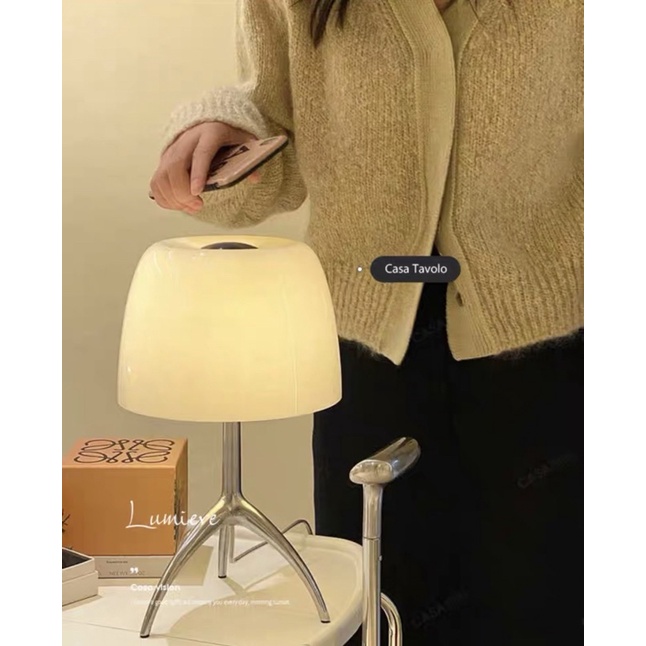 Đèn bàn decor studio, phòng ngủ Lumiere Lamp phong cách Bauhaus vintage | Lumiere Lamp