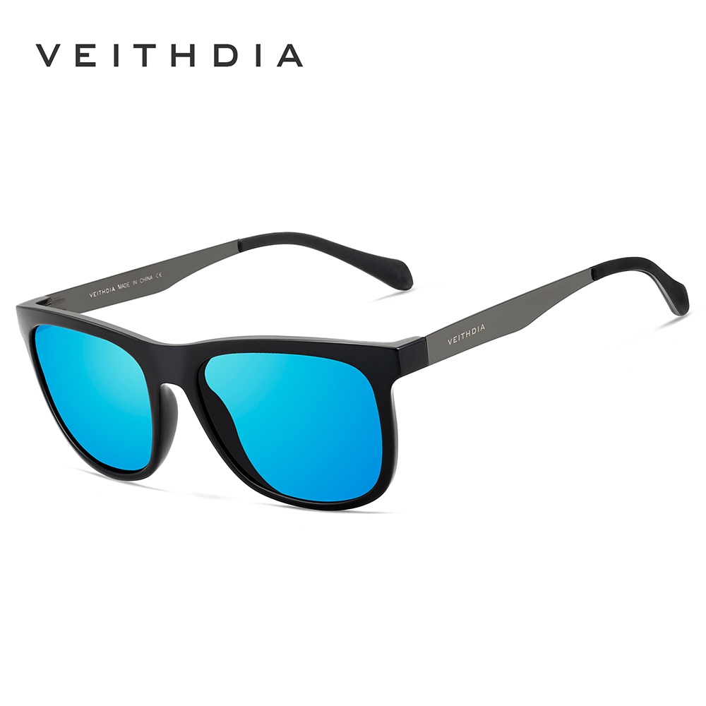 Kính mát VEITHDIA gọng vuông chất liệu TR90 chống tia UV400 phong cách thể thao thời trang cho nam nữ 6110