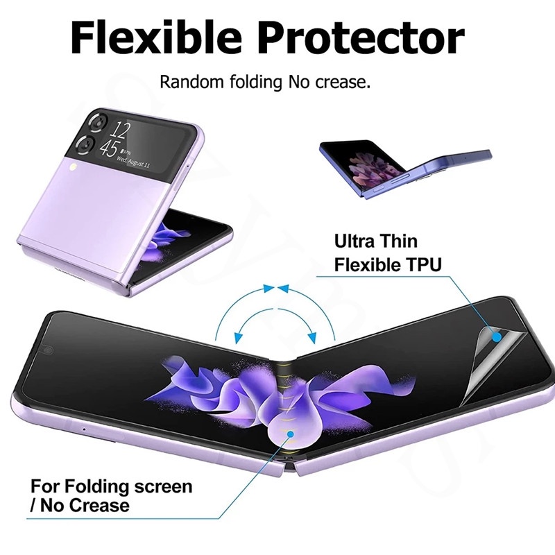 Phim Dán Hydrogel Trong Suốt Bảo Vệ Màn Hình Điện Thoại Samsung Galaxy Z Flip 5 4 3 Samsung Galaxy Z Flip 3 4 5