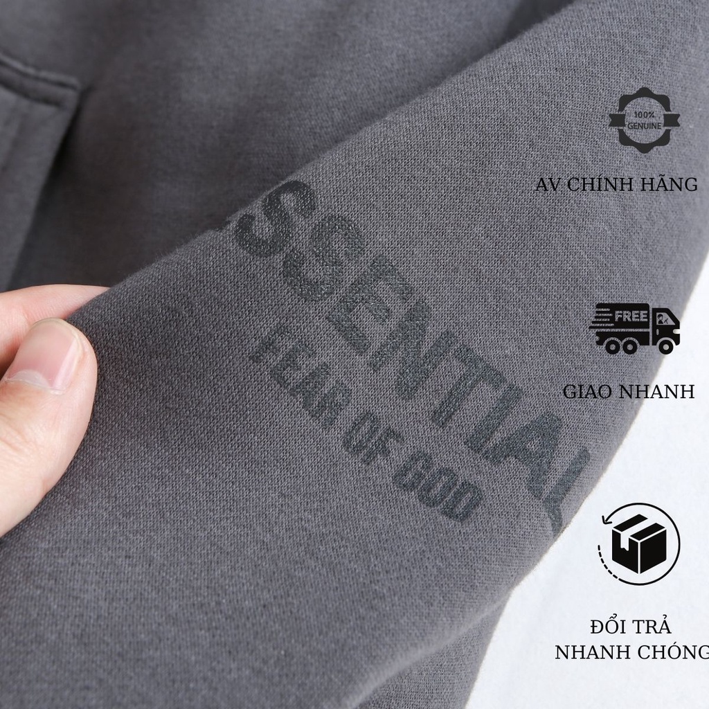 Áo hoodie ESSENTIAL chất nỉ bông AV.ThoiTrangNam oversize form rộng nam nữ | BigBuy360 - bigbuy360.vn