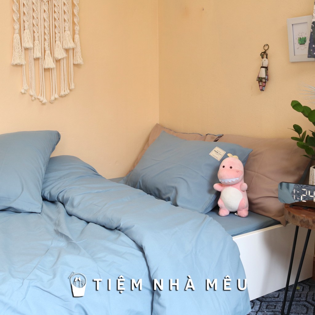 Bộ 4 Món Vỏ Chăn Ga Gối Cotton TC Phối Basic Tối Giản Cao Cấp Full size m6/m8/2m
