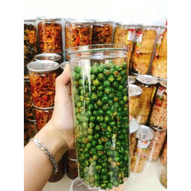 ĐẬU HÀ LAN RANG TỎI ỚT - HỦ 500GRAM