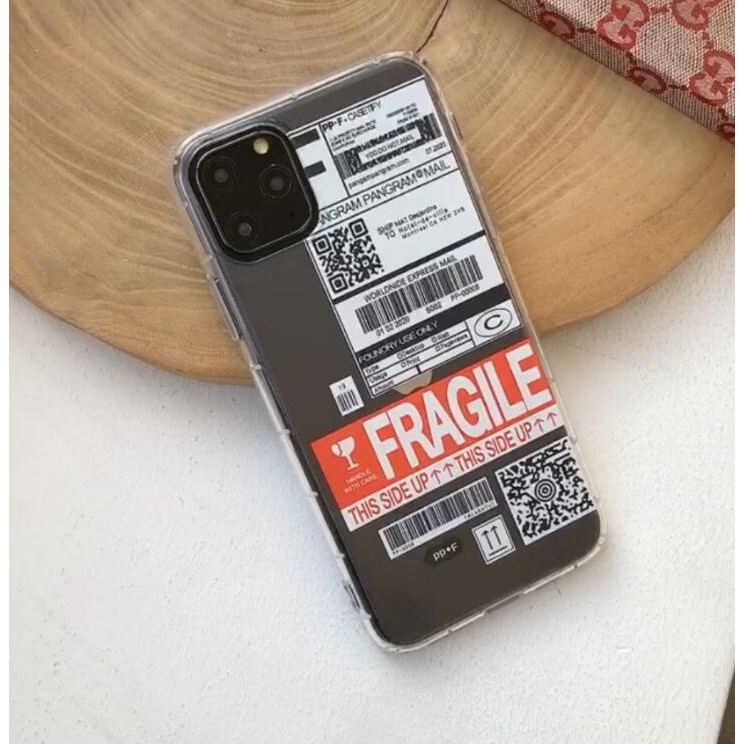 Wpx and Fragile Words Transparent for iphone  soft case
