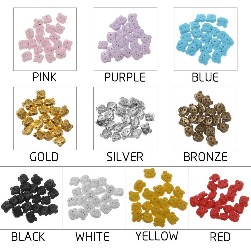 RAINBOW 20 Nút Áo Hình Gấu Trúc Cho Trang Trí Búp Bê