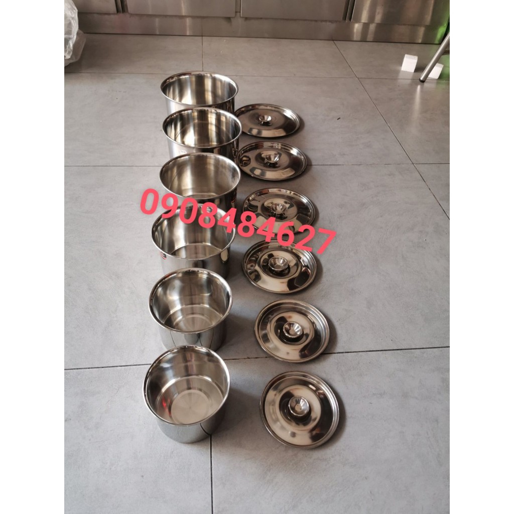 Thố Inox / Âu Inox Có Nắp Đựng Gia Vị Thực Phẩm