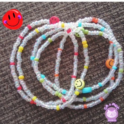 Vòng tay mặt cười nhiều màu xinh xắn