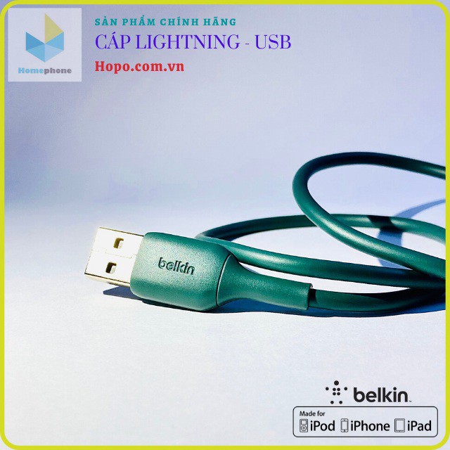 [SIÊU CHẤT] Cáp Sạc Nhanh Belkin Chính Hãng BOOST CHARGE:tm: Lightning To USB-A 1m. Hai Màu Trắng/ Midnight. Hàng Fullox