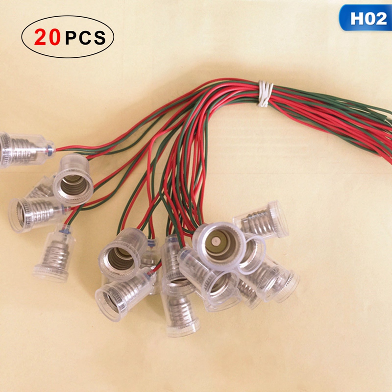 Set 10 / 20 Đuôi Đèn E10 Có Dây Cáp Tiện Dụng