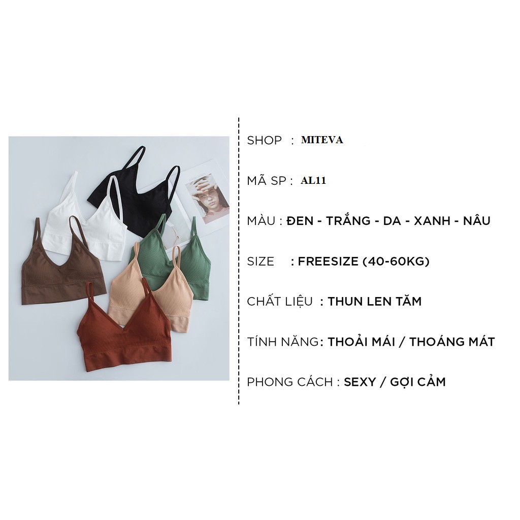 Áo Bra Nữ chữ U hở lưng 2 dây - Áo Ngực Nữ không gọng nâng ngực gợi cảm co giãn MITEVA AL11 | BigBuy360 - bigbuy360.vn