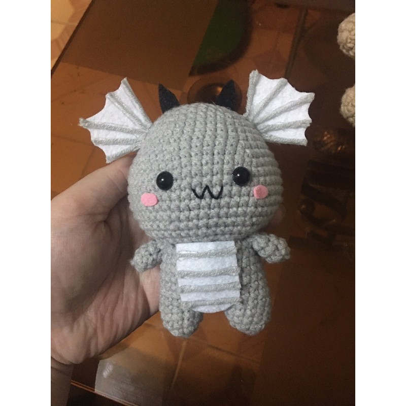 Thú len rồng con baby làm bằng len handmade