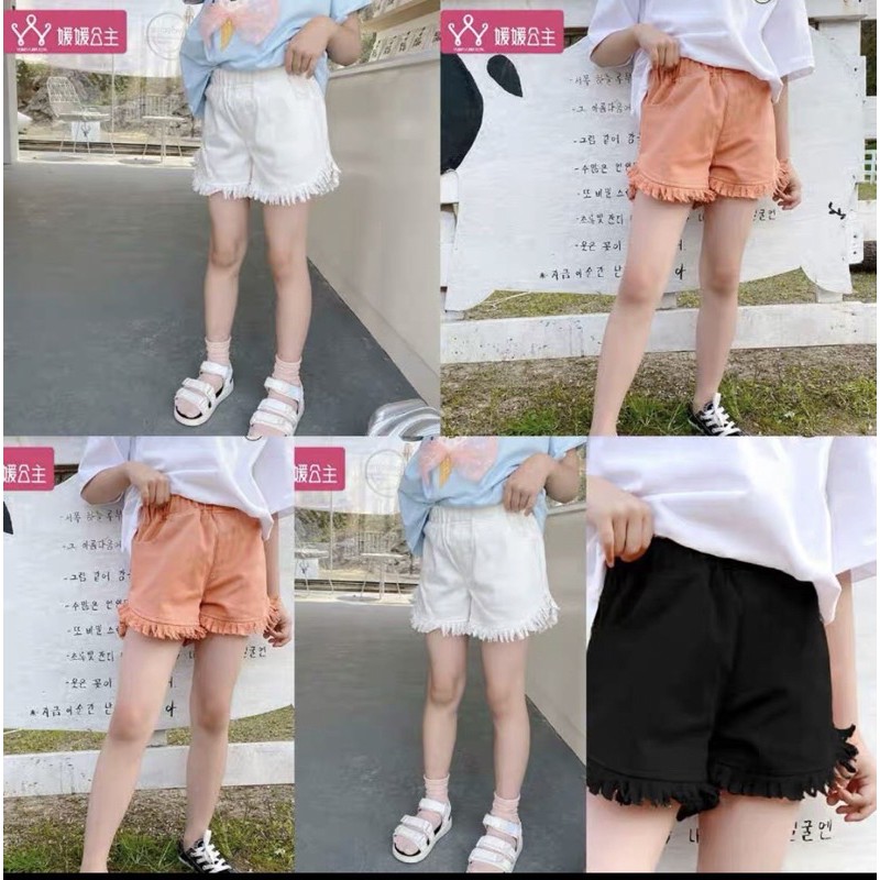 QUẦN SHORT ĐÙI TUA RUA CHO BÉ GÁI