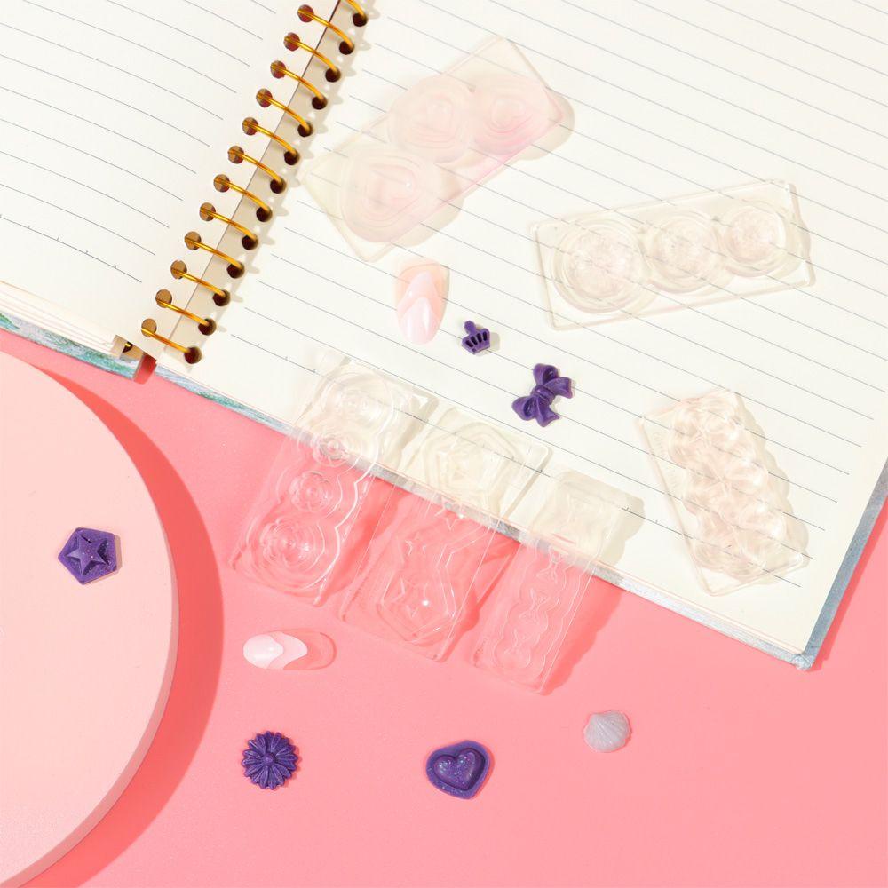 Khuôn Trong Suốt Hỗn Hợp Trang Trí Móng Nghệ Thuật 3D