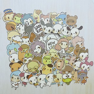 [Twins Plus] Sticker con vật dễ thương dán trang trí laptop, máy tính bỏ túi, vali, điện thoại, đàn ghita, họ