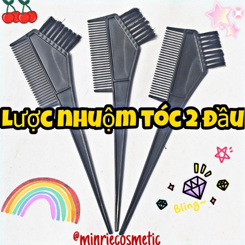 Lược nhựa nhuộm tóc 2 đầu sử dụng được nhiều lần 18cm