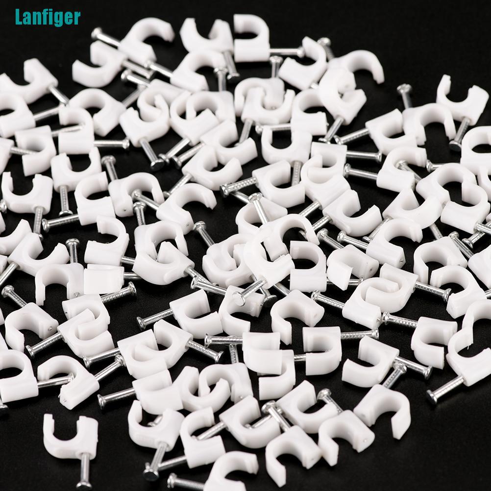 Bộ 100 Kẹp Dây Cáp RG59 Coax Cat5 Cat6