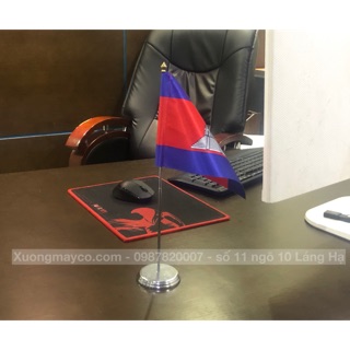 Cờ để bàn Campuchia đế đơn inox