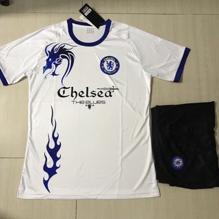 [ Thun thái ] Bộ quần áo bóng đá Chelsea Fantasy ( Trắng in rồng )