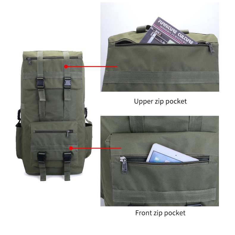 Ba Lô Du Lịch Kiểu Dáng Quân Đội Dung Tích 110L 130L Dành Cho Nam