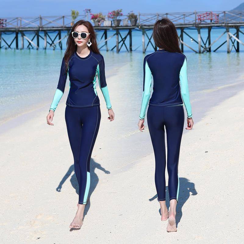đồ bơi nữ Bộ Đồ Bơi Tay Dài Chống Nắng Thiết Kế Chuyên Nghiệp Có Chuông Cỡ Lớn Cho Nữ