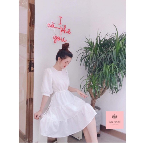 Váy 3 Tầng Dây Eo Chất Von Lụa Hot Trend Edel