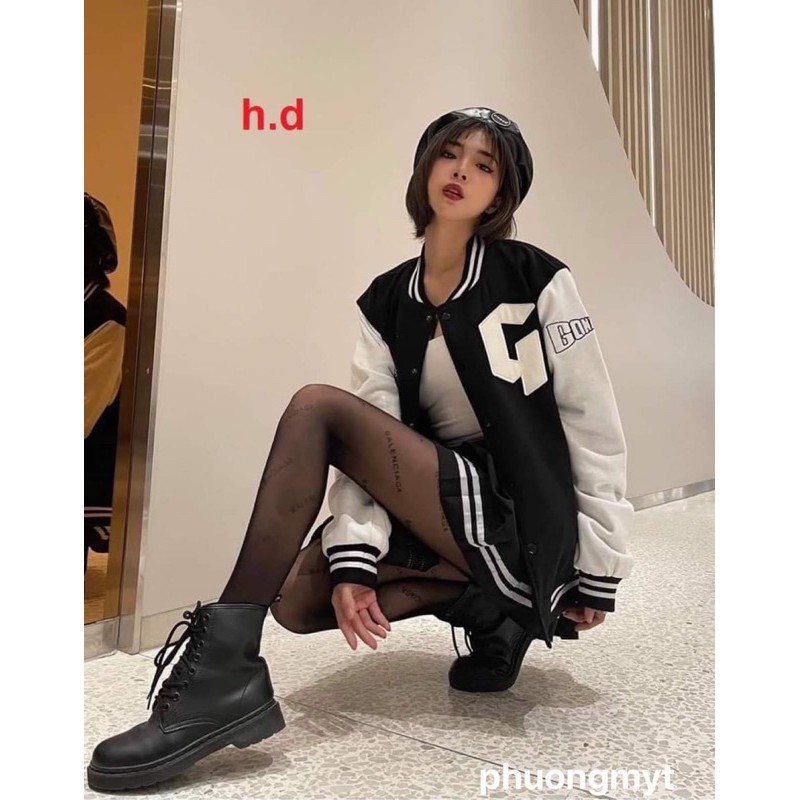 Áo gió BOMBER G chữ trắng HĐ12