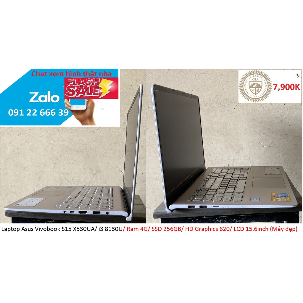 Laptop Asus Vivobook S15 X530UA/ i3 8130U/ Ram 4G/ SSD 256GB/ HD Graphics 620/ LCD 15.6inch (Máy đẹp) | BigBuy360 - bigbuy360.vn