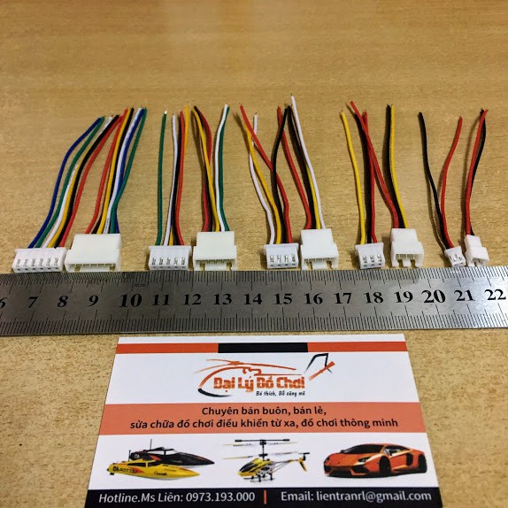 Dây nối cặp Jack đực cái 2p 3p 4p 5p 6p có dây dài 10cm