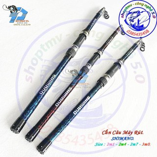 Cần câu máy rút shimano vân đá