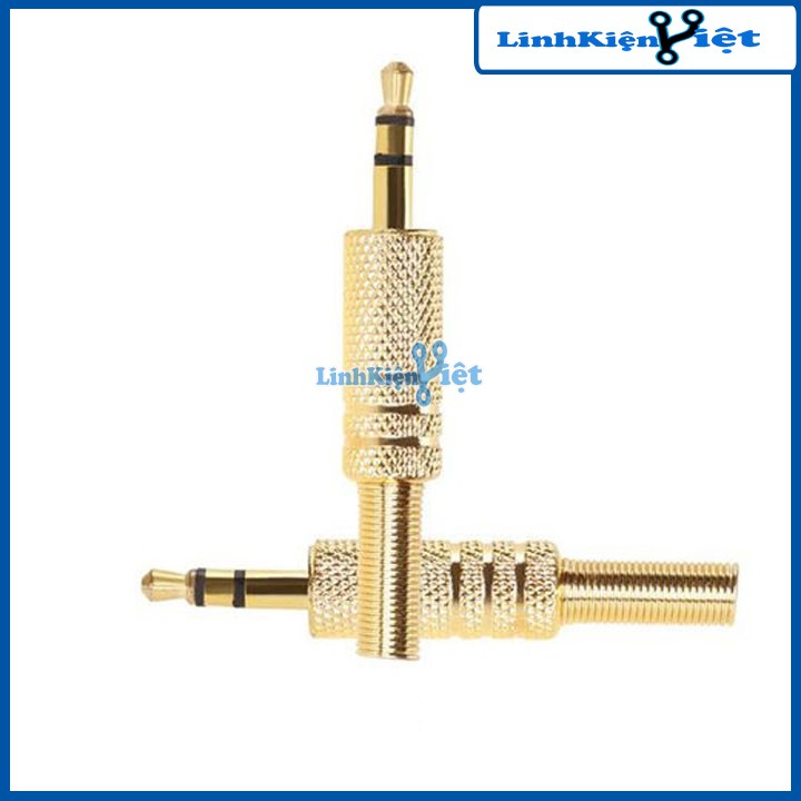 Bộ 2 jack audio 3.5mm đực màu Vàng Gold cực chất