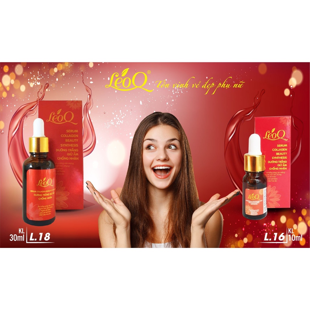 Serum collagen dưỡng trắng da LeoQ 10ml - 30ml