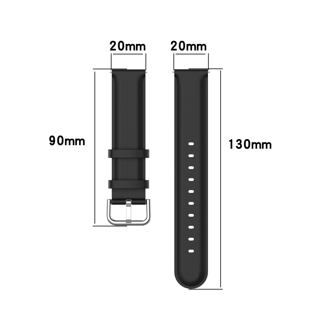 Dây da cao cấp mặt trơn 20mm, 22mm cho đồng hồ thời trang - thể thao Galaxy Watch / Huawei / Amazfit / Garmin PKHRSMS004