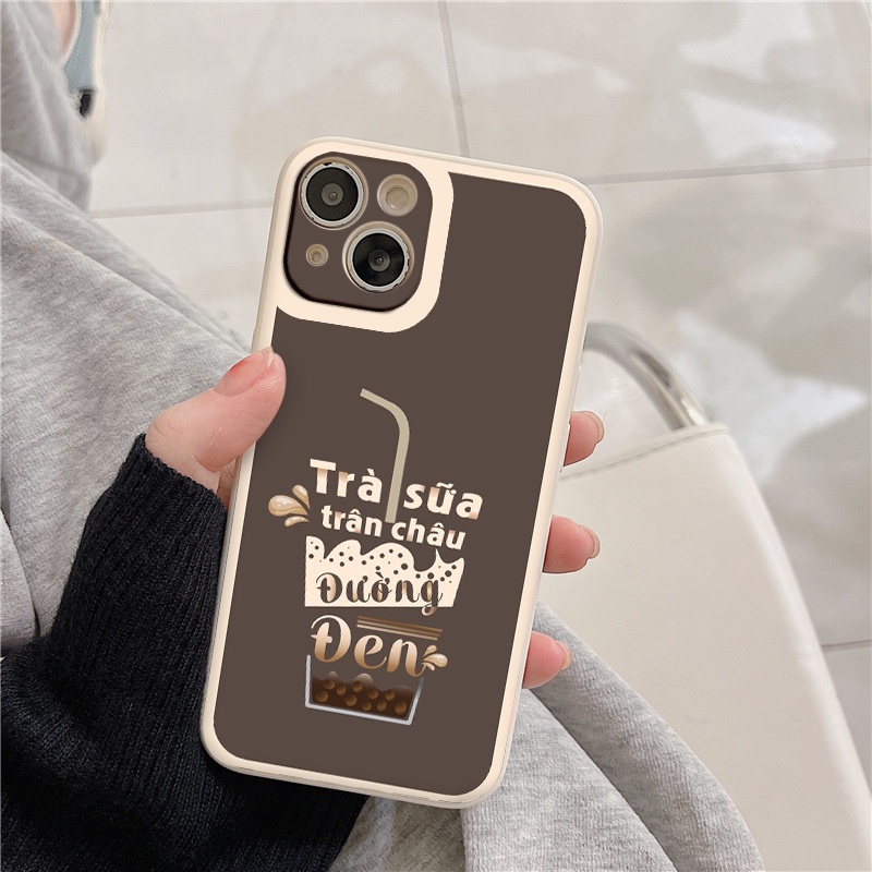 Ốp lưng iPhone ly trà sữa trân châu đường đen dành cho ip 7 Plus/8Plus/XR/XS Max/11/X/12/12 Pro Max