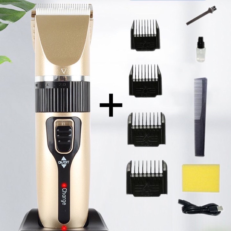 Tông Đơ Cắt Tóc - Đầu Sạc USB - Tặng Kèm 9 Phụ Kiện