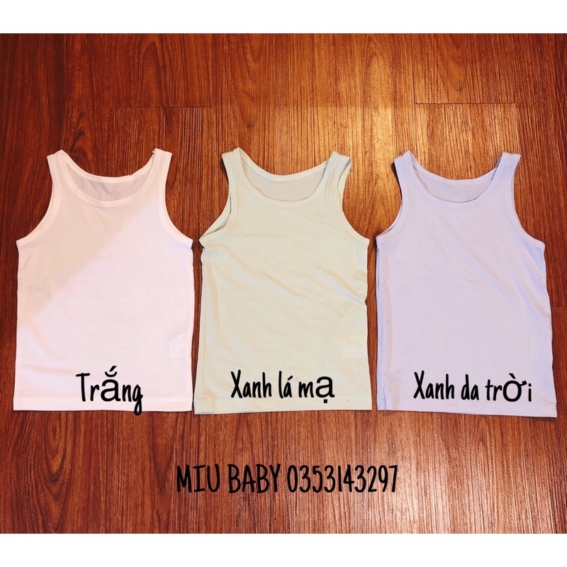 Áo ba lỗ xuất nhật chất thông hơi bé trai bé gái (sz 100-160)