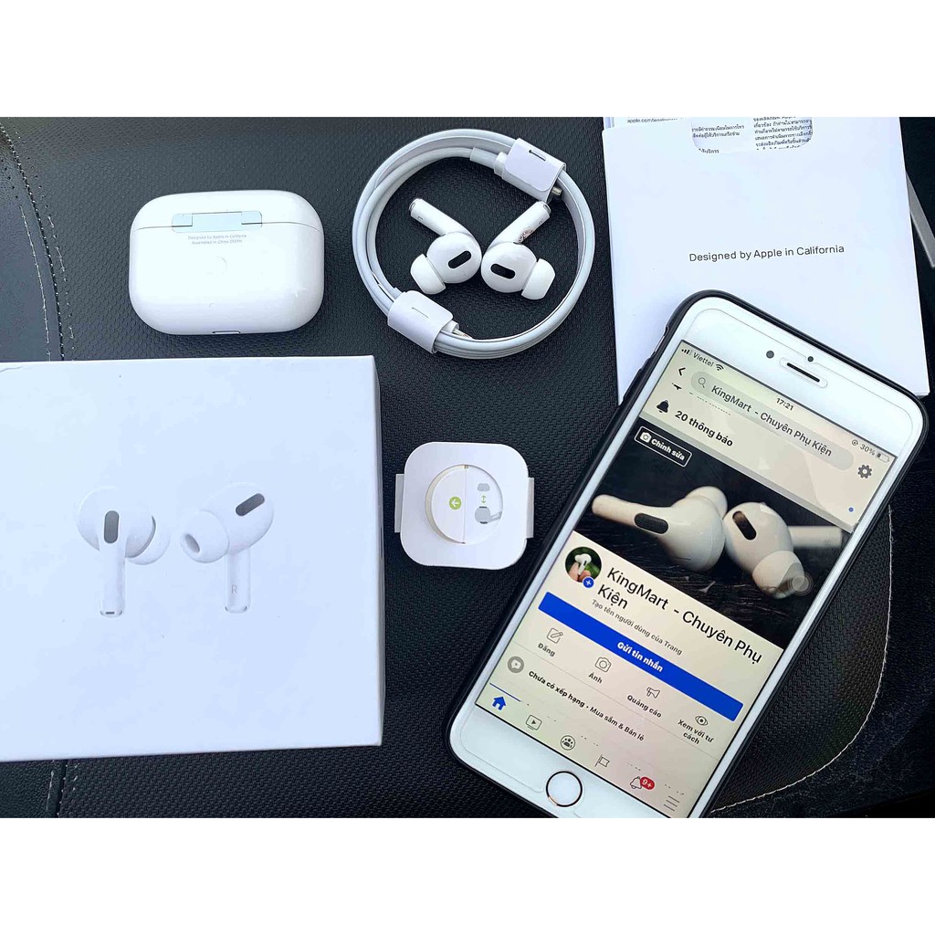 Tai nghe bluetooth Airpods Pro,đổi tên,định vị, sạc không dây, cảm biến tháo tai dừng nhạc