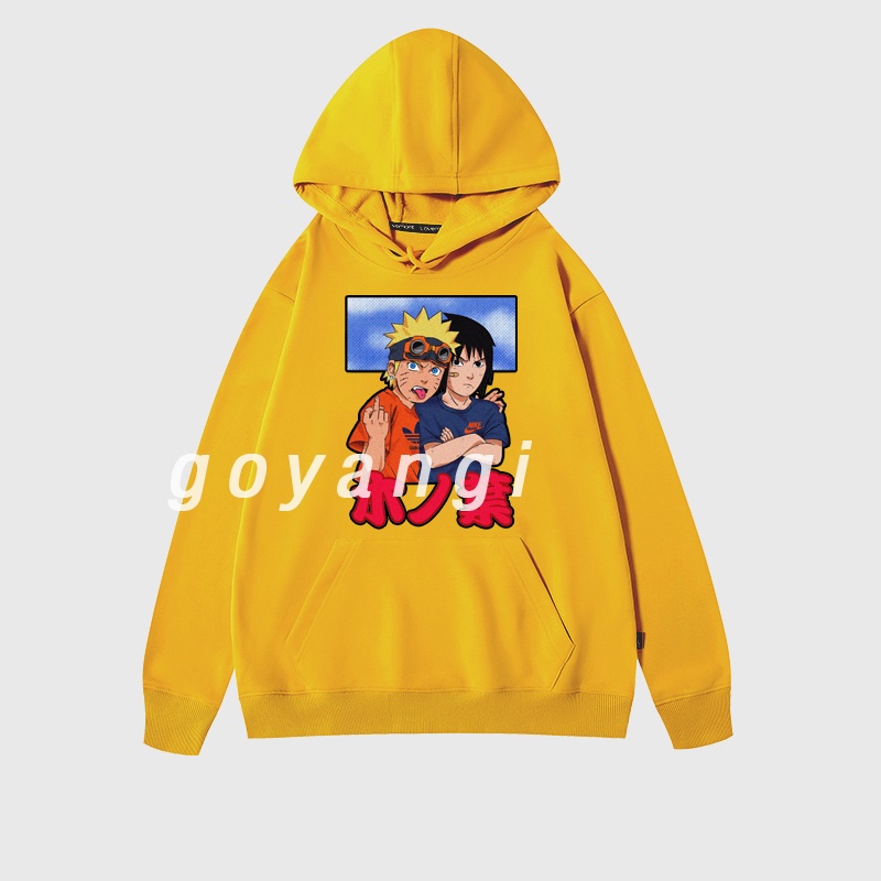 Áo Hoodie GYG Unisex NarutoxSasuke 5 Form Rộng Oversize Phong Cách Hàn Quốc