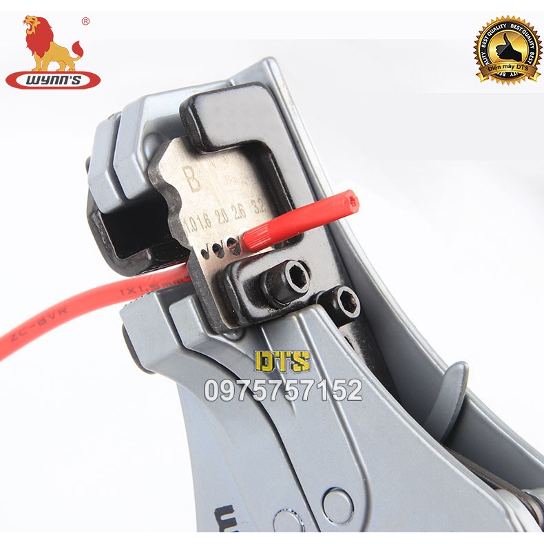 Kìm tuốt dây điện tiêu chuẩn tự động WYNN'S 1.0 – 3.2mm, kìm tách tuốt vỏ dây điện nhanh, thiết kế tối ưu, chính xác cao