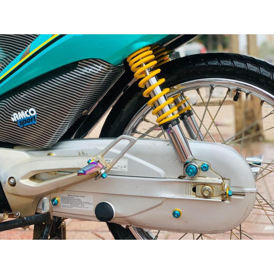 Gác chân nhôm sau lắp cho các dòng xe honda yamaha inox titan như wave, sirius, exciter, dream ... bảo hành 1 năm
